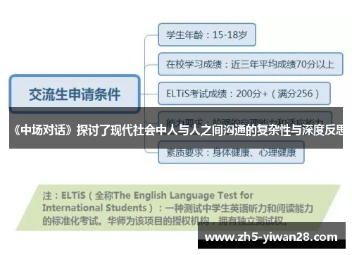 《中场对话》探讨了现代社会中人与人之间沟通的复杂性与深度反思 《中场对话》探讨了现代社会中人与人之间沟通的复杂性与深度反思