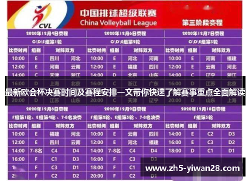 最新欧会杯决赛时间及赛程安排一文带你快速了解赛事重点全面解读 最新欧会杯决赛时间及赛程安排一文带你快速了解赛事重点全面解读